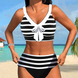 Martina™ | pruhované bikiny s vysokým pasem
