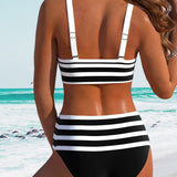 Martina™ | pruhované bikiny s vysokým pasem
