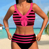 Martina™ | pruhované bikiny s vysokým pasem