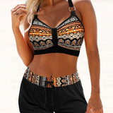 Azahara™ | Bikiny s geometrickým vzorem a elastickým vysokým pasem
