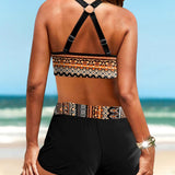 Azahara™ | Bikiny s geometrickým vzorem a elastickým vysokým pasem