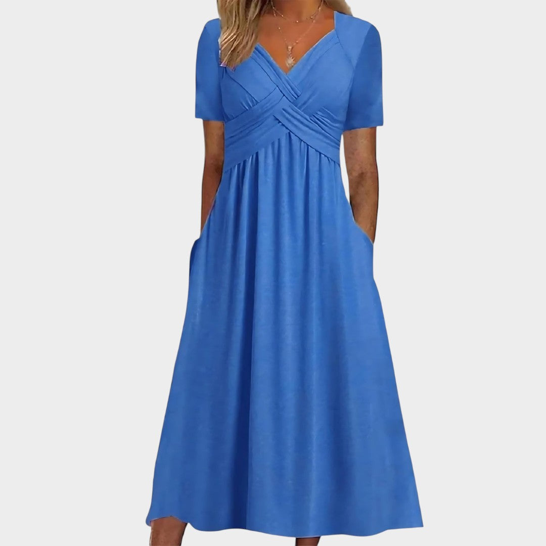 Isadora™ | Elegantní midi šaty áčkového střihu