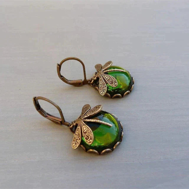 Antique Gold Libellule Earrings