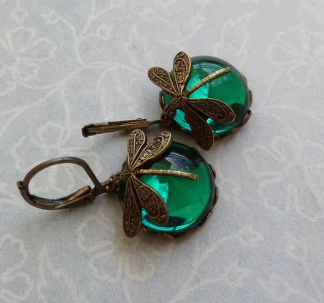 Antique Gold Libellule Earrings
