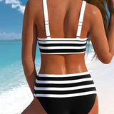Martina™ | pruhované bikiny s vysokým pasem