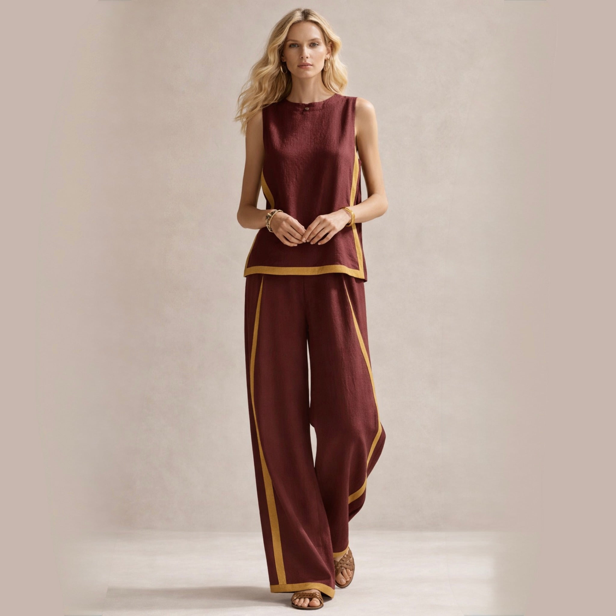 Sophie™ | Elegantní souprava kalhot s širokými nohavicemi